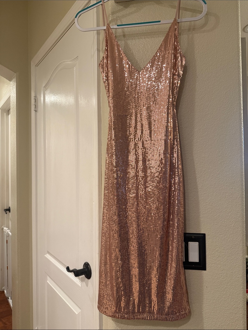 Rose Gold Backless Dress